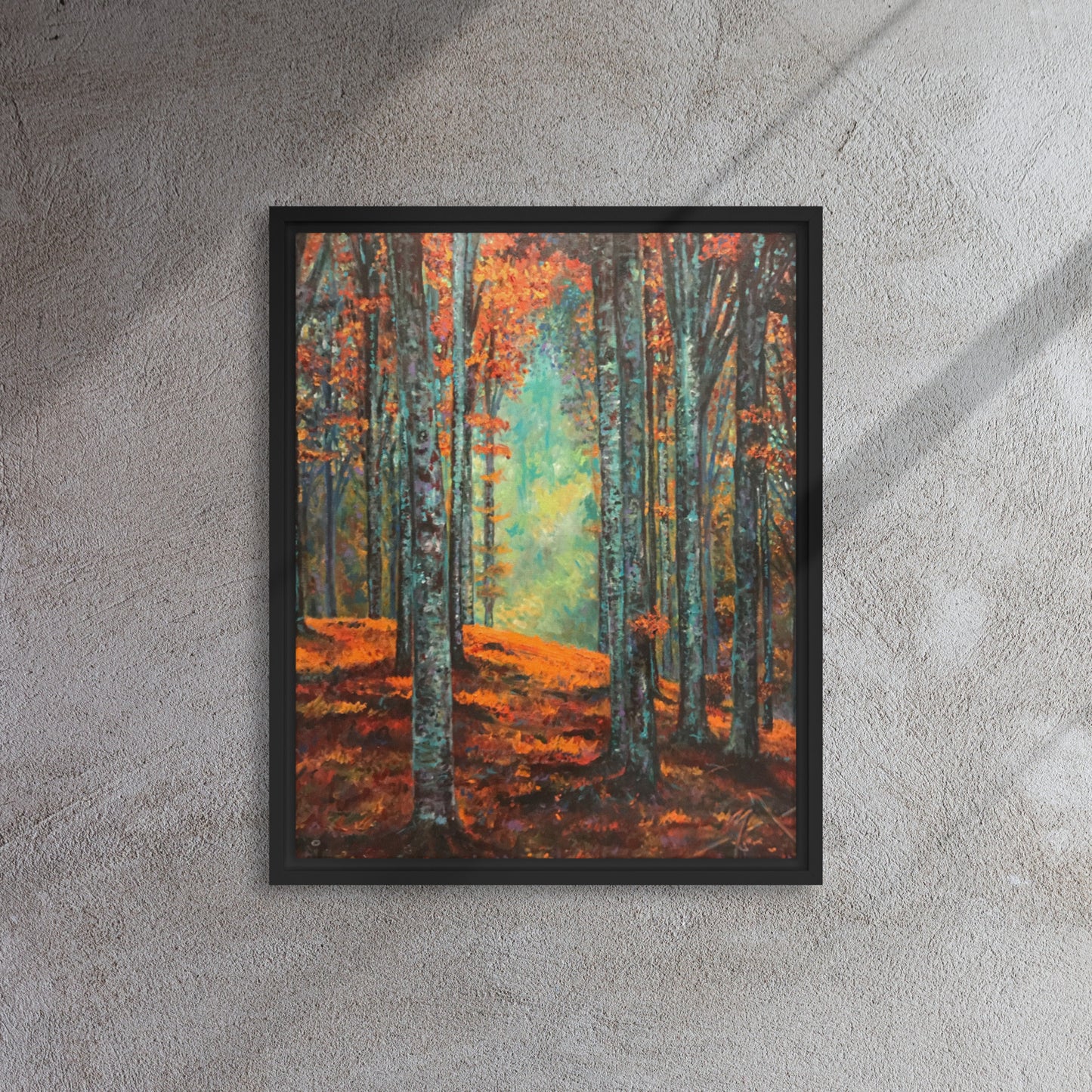 Autumn Forest Cathedral - Framed Canvas Wall Decor