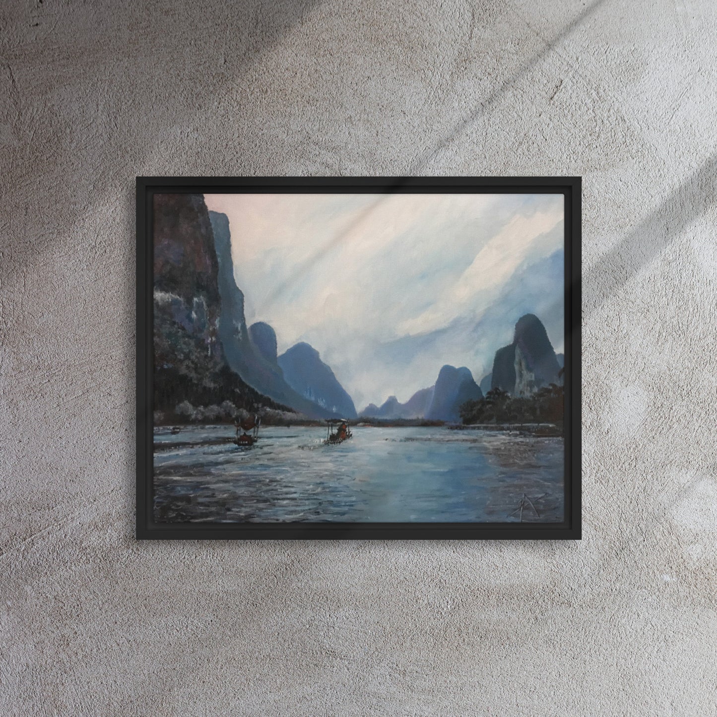 Li River, China - Framed Canvas Wall Decor