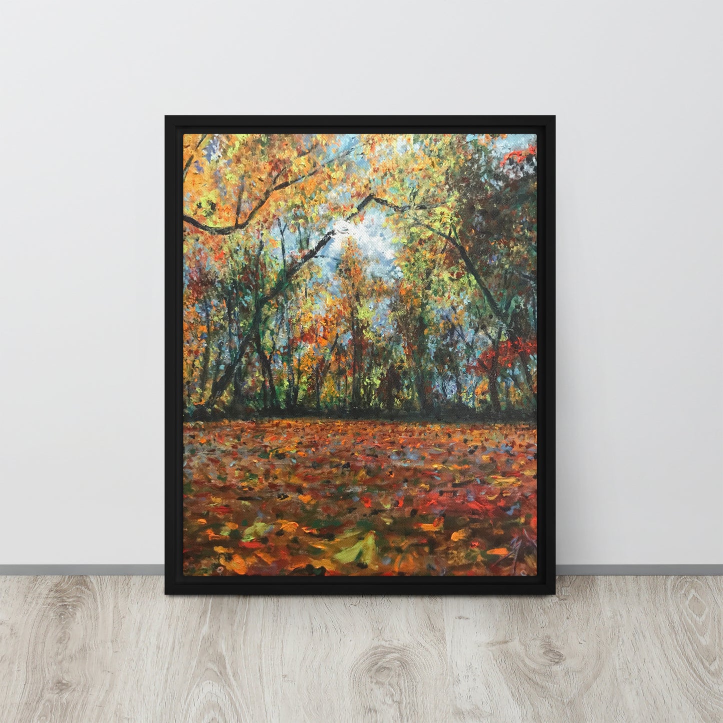 A Sea of Leaves - Framed Canvas Wall Decor