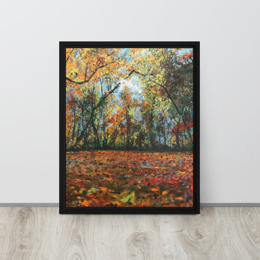 A Sea of Leaves - Framed Canvas Wall Decor