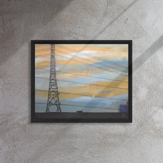 Urban Sunset - Framed Canvas Wall Decor