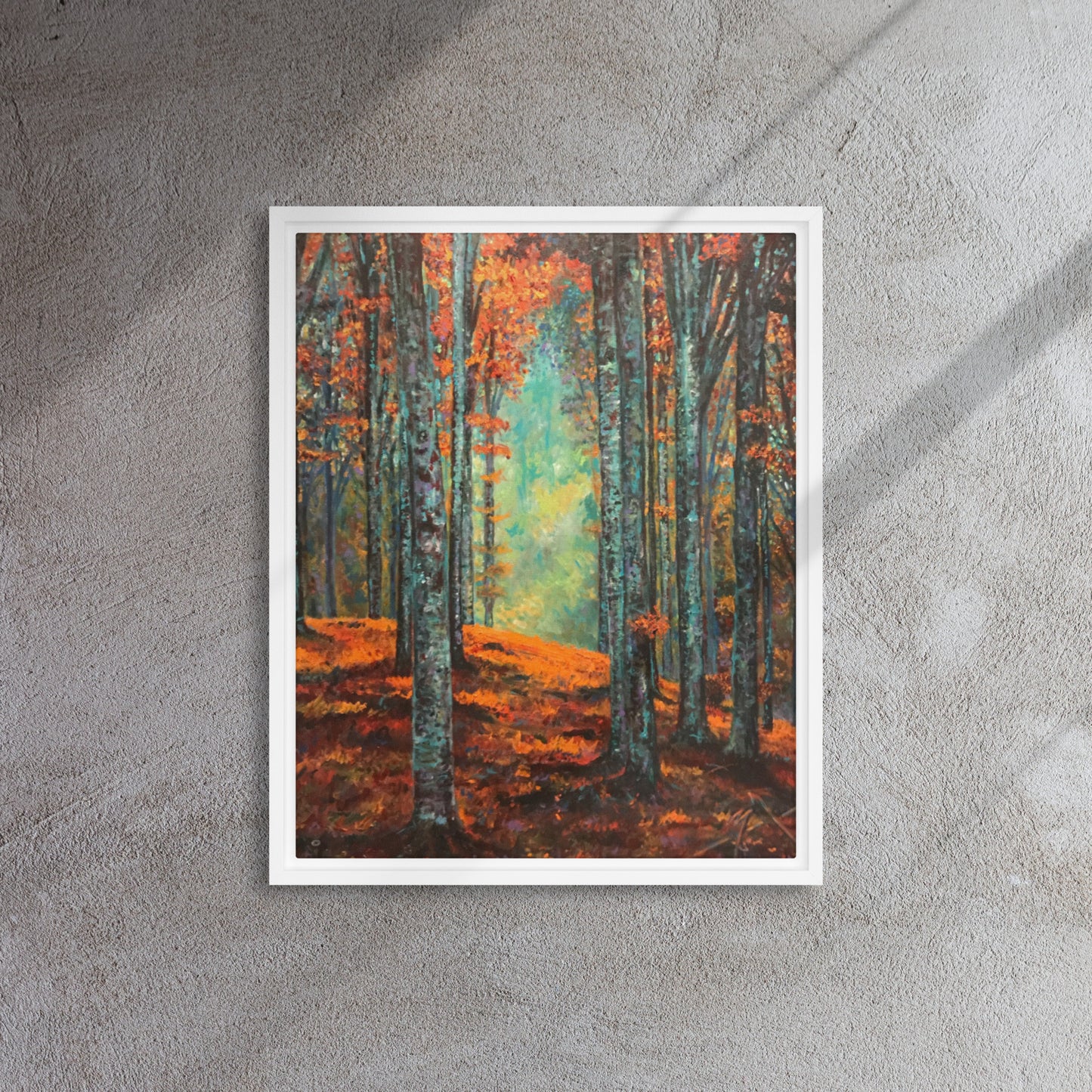 Autumn Forest Cathedral - Framed Canvas Wall Decor