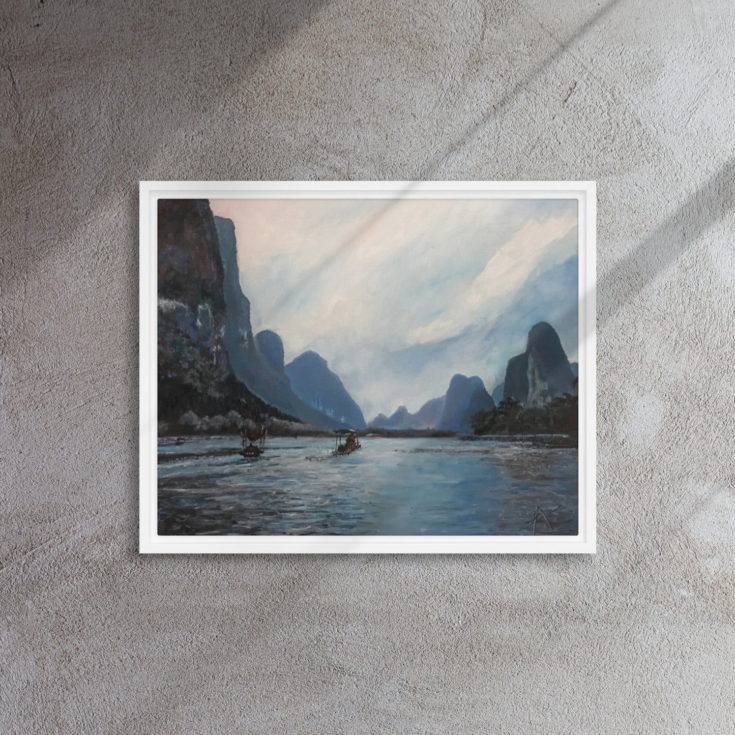 Li River, China - Framed Canvas Wall Decor