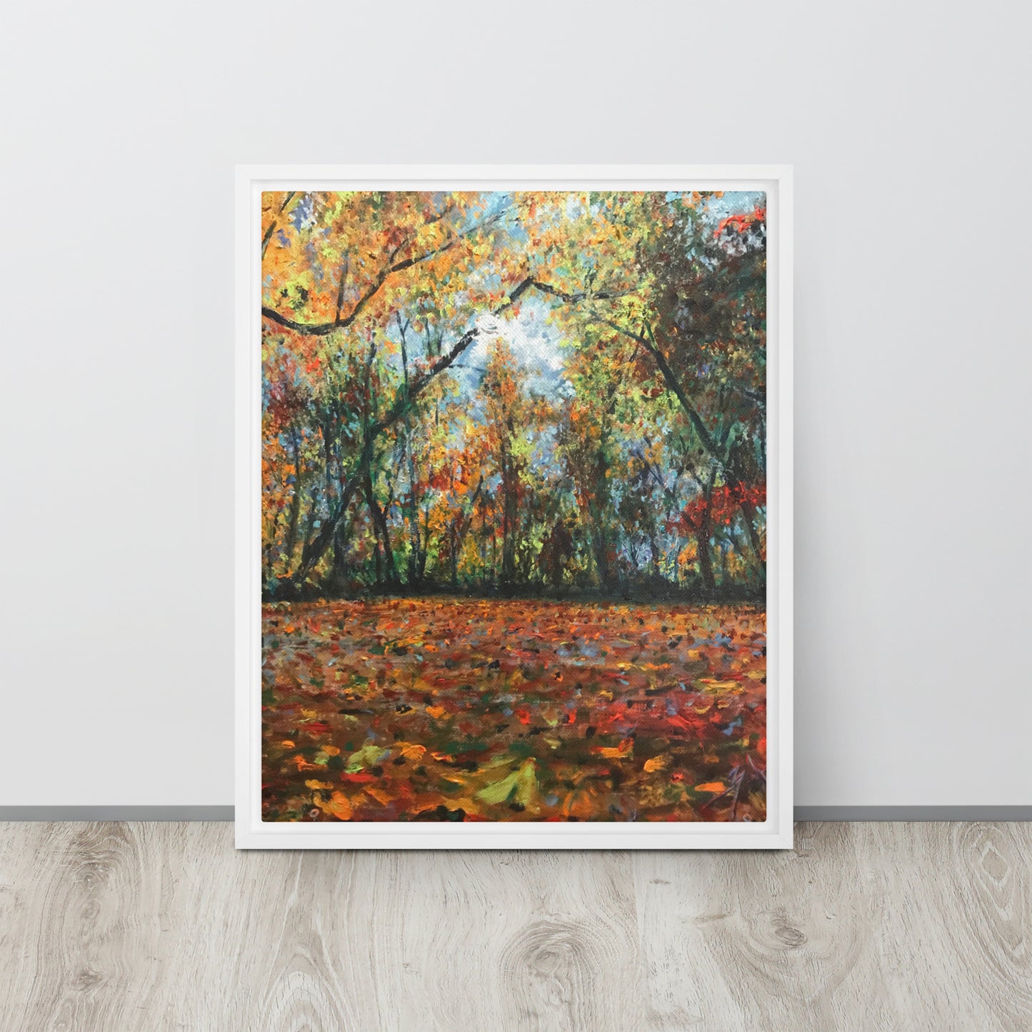 A Sea of Leaves - Framed Canvas Wall Decor